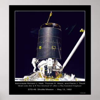 Póster Astronautas Hieb, Akers y Thout