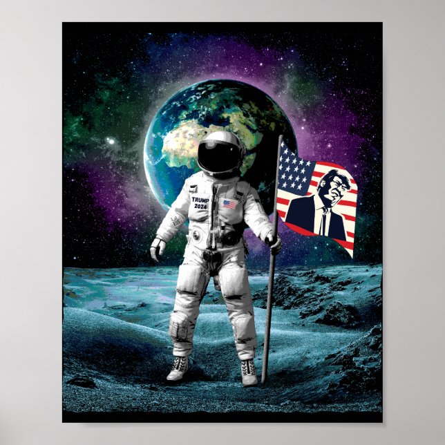 Póster Astronautas por la invitación de Trump 2024 (Frente)