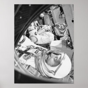 Póster Astronautas sentados en Gemini 3