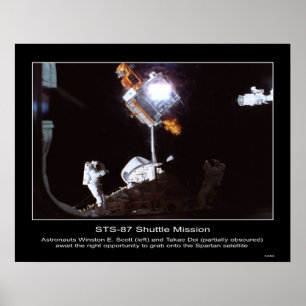 Póster Astronautas Winston E. Scott y Ta...