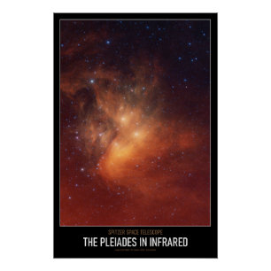 Póster Astronomía de alta resolución Las Pléyades en el i