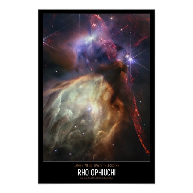Póster Astronomía de alta resolución Rho Ophiuchi (Anverso)