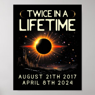 Póster Astronomía De Eclipse Solar Dos Veces En La Vida 2