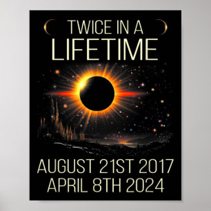 Póster Astronomía De Eclipse Solar Dos Veces En La Vida 2