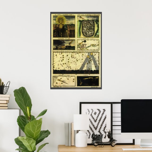 Póster Astronomía de época, Stella Magorum, Estrellas Cel (Oficina en casa)