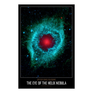 Póster Astronomía de Res Altos El ojo de la nebulosa Heli