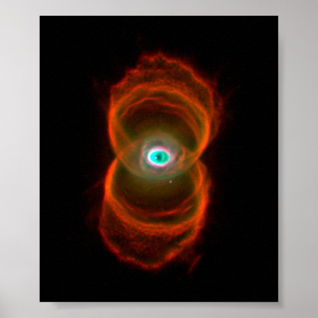 Póster Astronomía del espacio nebuloso de vidrio Hourglas (Frente)