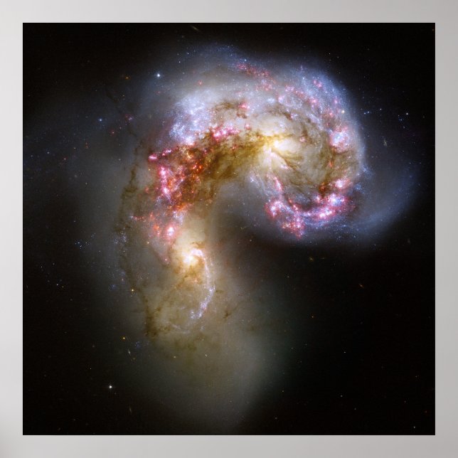 Póster Astronomía espacial de Antennae Galaxies (Frente)