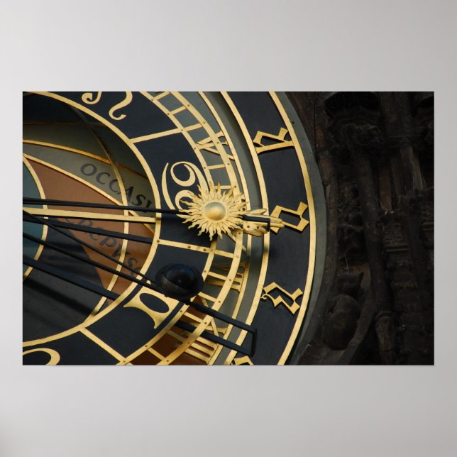 Póster Astronomical Clock in Prague, Czech Republic (Frente)