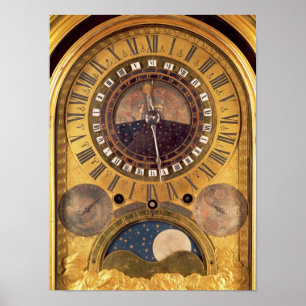 Póster Astronomical clock made for the Grand Dauphin