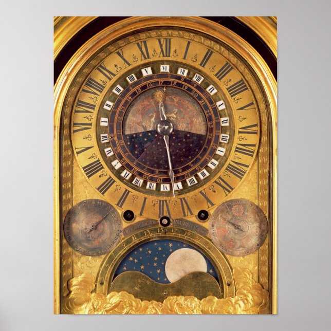 Póster Astronomical clock made for the Grand Dauphin (Frente)