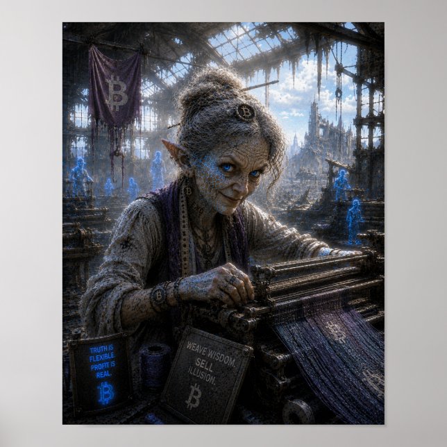Póster Astuta / Tejedora / Fábrica Textil (Frente)
