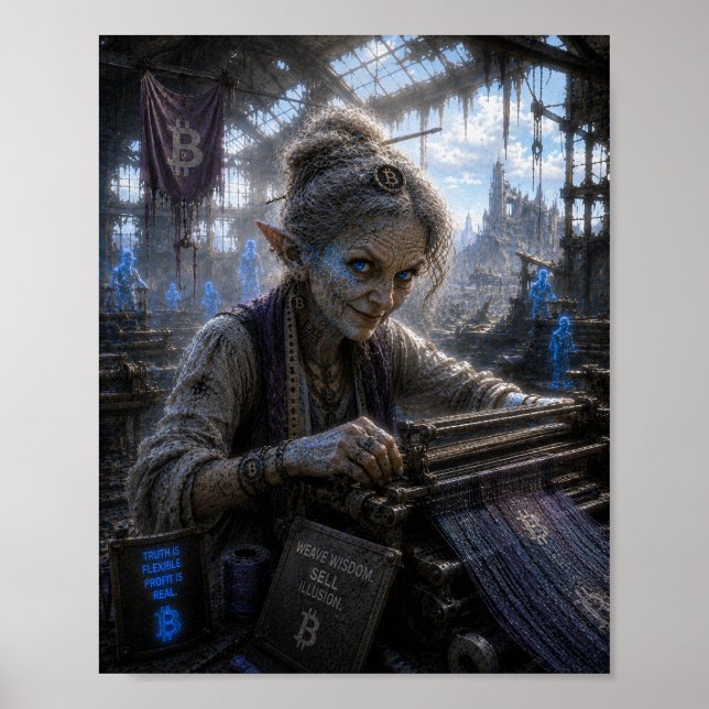 Póster Astuta / Tejedora / Fábrica Textil (Frente)