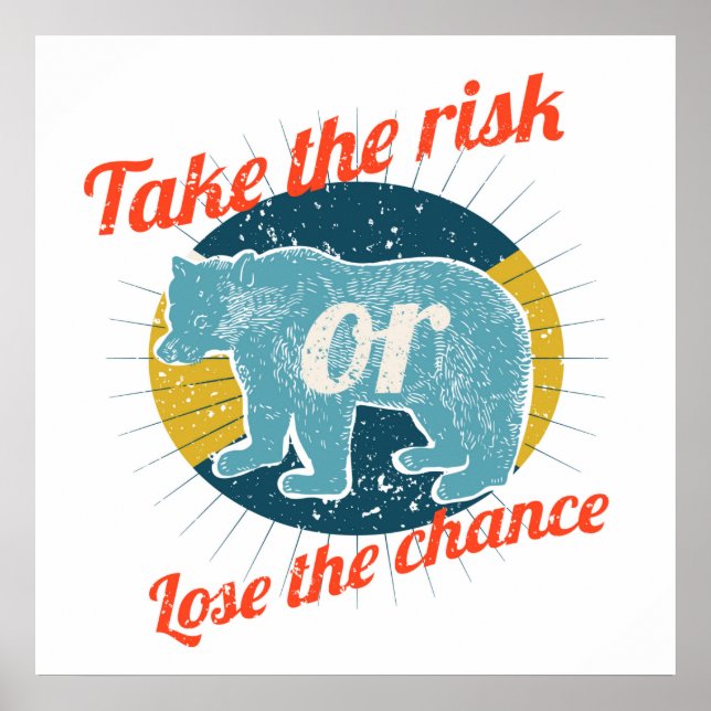 Póster Asumir riesgos (Frente)