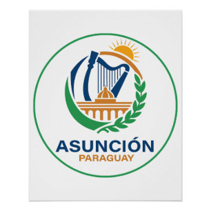 Póster Asunción Paraguay Sudamérica