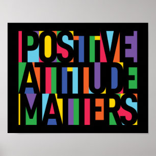 Póster Asuntos de actitud positiva