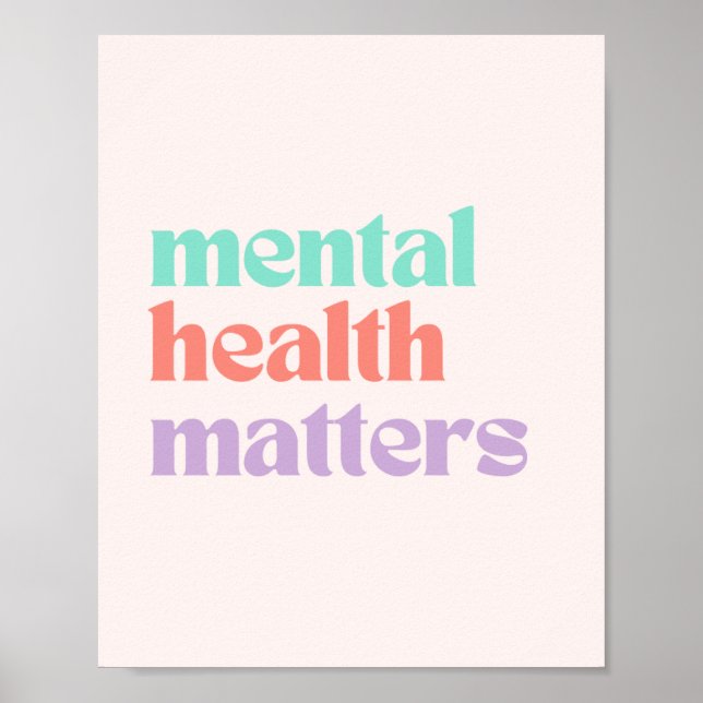 Póster Asuntos de salud mental | Candamio de barrido de p (Frente)