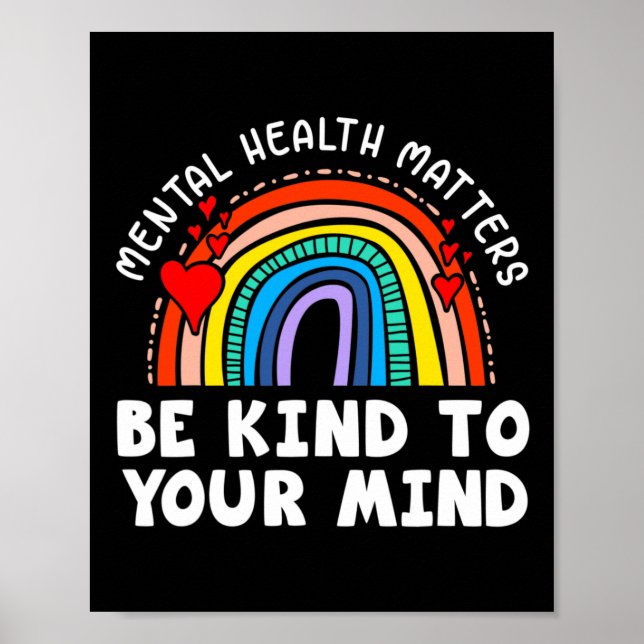 Póster Asuntos De Salud Mental - Tenga En Cuenta Las Lluv (Frente)
