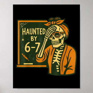 Póster Asustado Por 6-7 Profesor Divertido 67 Halloween E