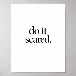 Póster Asustar - Poster motivacional Minimalista