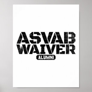 Póster Asvab Exención de Alumnos Veteranos Militares Funn