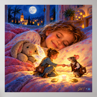 Póster At Home in Two Stories – Tooth Fairy & Ratoncito P