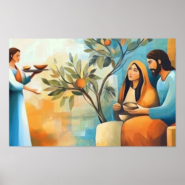 Póster At the Home of Martha and Mary (Frente)