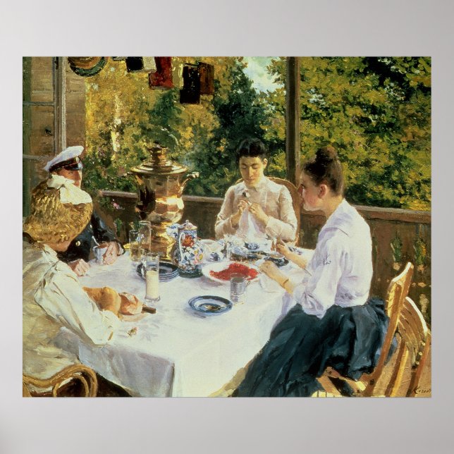 Póster At the Tea-Table, 1888 (Frente)