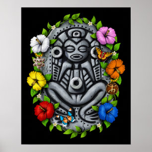 Póster Atabey, diosa de Boricua Taino
