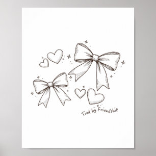Póster Atados Por La Amistad Mejor Amiga Cinta Coincident