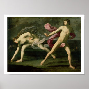 Póster Atalanta e Hippomenes, c.1612 (aceite sobre lienzo