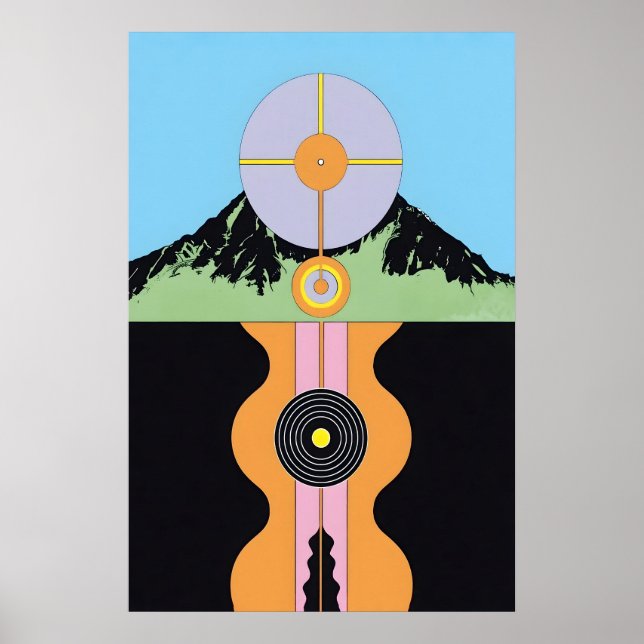 Póster Atami Japonés Abstracto Bauhaus Fórmula Moderno (Frente)