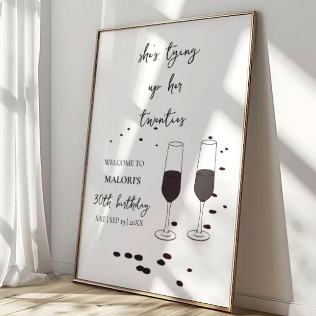 Póster Atando sus 20 Black Champagne 30 Cumpleaños (Subido por el creador)