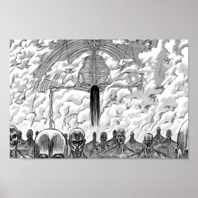 Póster Ataque a la escena del rumor en Titan (Frente)