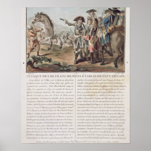 Póster Ataque a las trincheras establecidas frente a Den