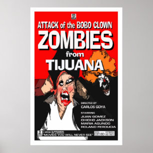 Póster Ataque a los Bobo Payasos Zombies