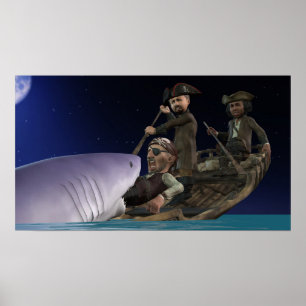 Póster Ataque a tiburones - pequeño Poster