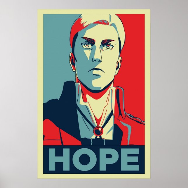 Póster Ataque a Titan Erwin Smith Hope versión 2 (Frente)