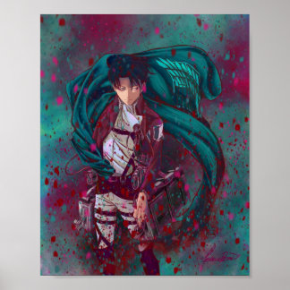 Póster Ataque A Titan Fanart Levi Ackerman Versión 25