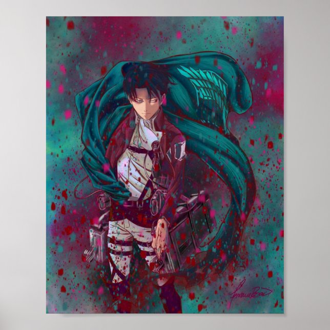 Póster Ataque A Titan Fanart Levi Ackerman Versión 25 (Frente)