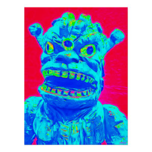 Póster Ataque a un monstruo pop