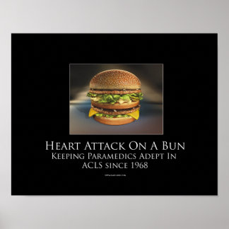 Póster Ataque cardíaco a un Poster motivacional de un bol