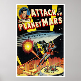 Póster Ataque contra el planeta Marte (1951)