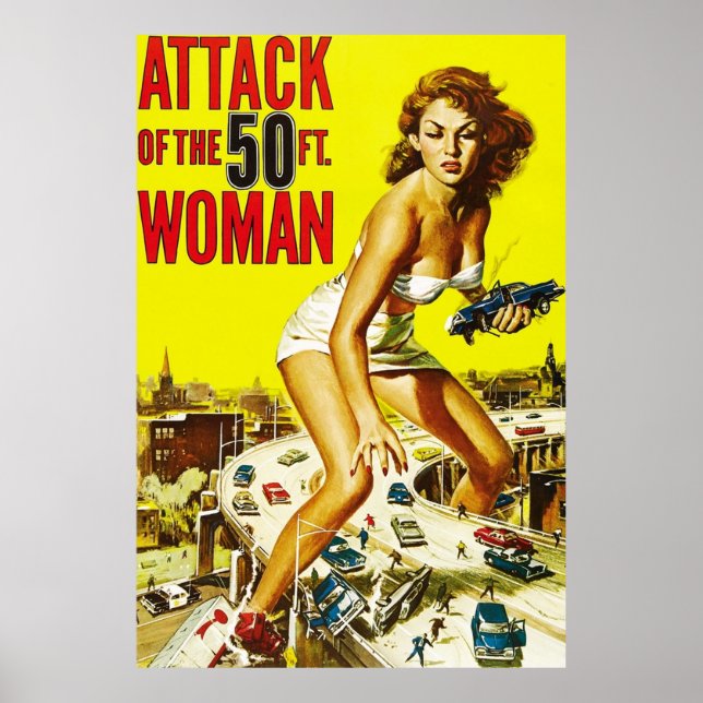Póster Ataque de la mujer de 150 metros (Frente)