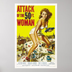 Póster Ataque de la mujer de 50 pies
