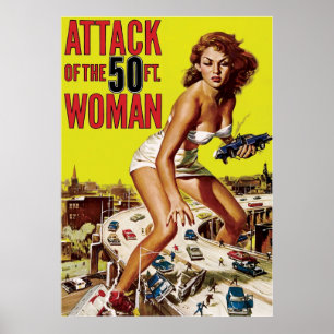 Póster Ataque De La Mujer De 50 Pies