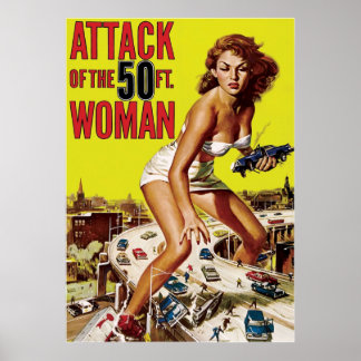 Póster Ataque De La Mujer De 50 Pies