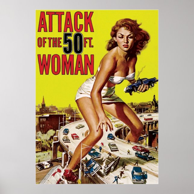Póster Ataque De La Mujer De 50 Pies (Frente)