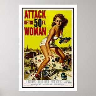 Póster Ataque de la vitalidad BMovie de 50 pies
