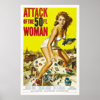 Póster Ataque de las mujeres de 50 pies